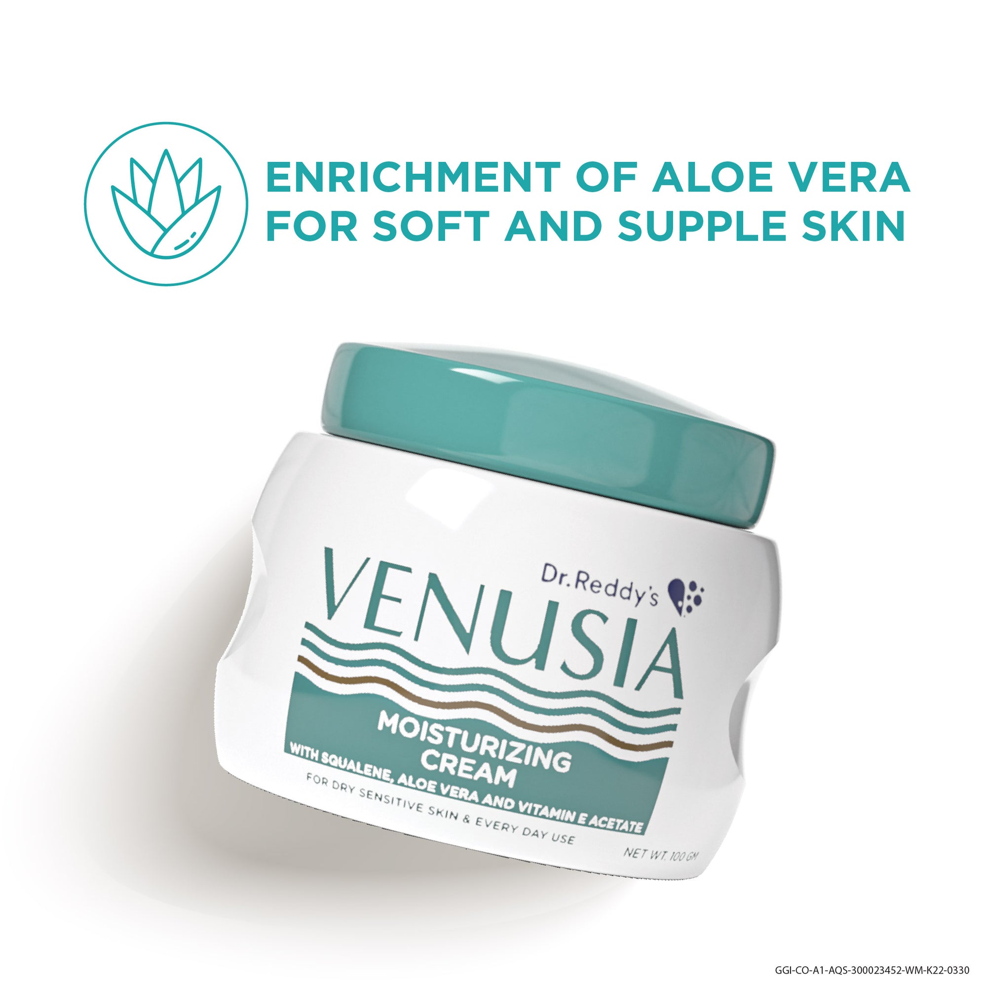 Dr. Reddy's Venusia Moisturizing Cream With Aloe Vera,Vitamin E & Squalene,Smooth & Moisturized Skin,100 GM